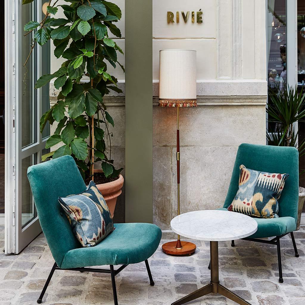 Sitting area at the Public Hotel in New York.