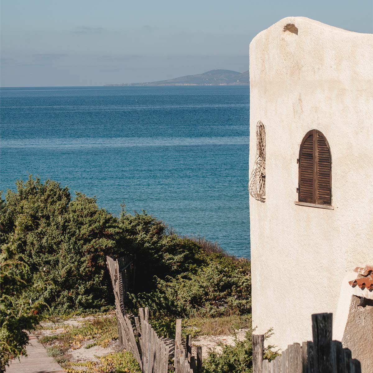 Sea view from Porto Pino in Sardinia