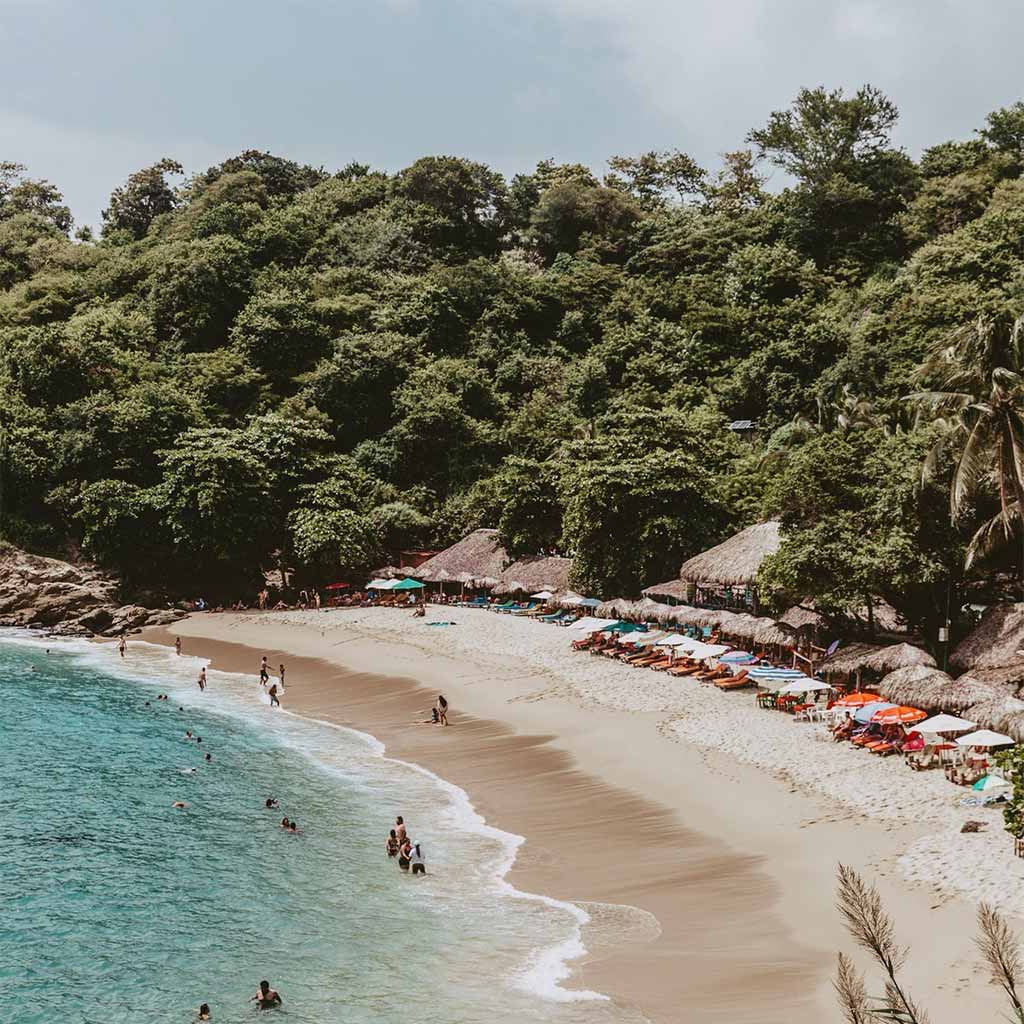 Coastline of Puerto Escondido, Oaxaca, Mexico.