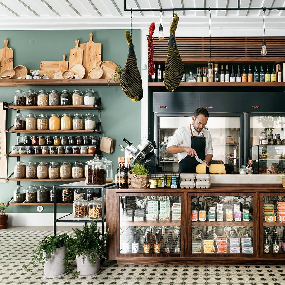Counter of a local eatery called Brothers and Sisters in Chicago