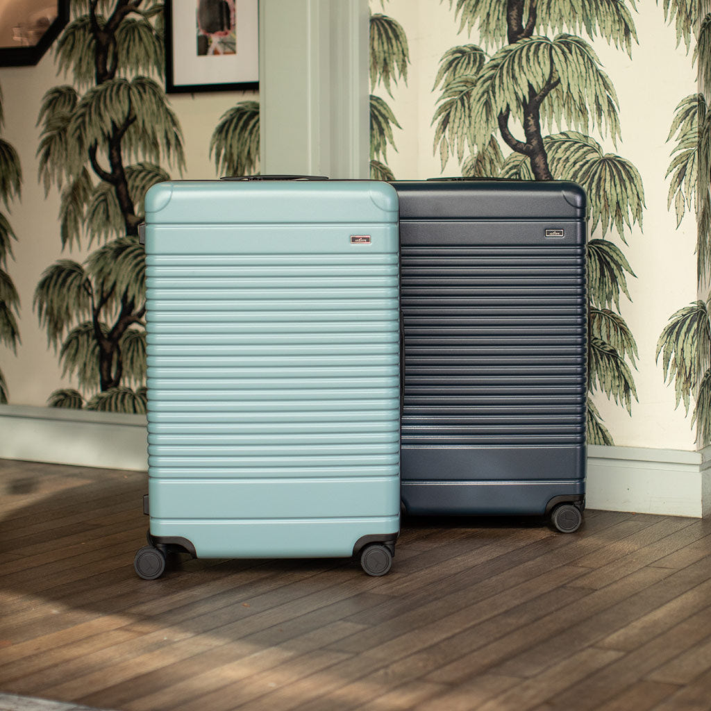 large check-in in sea sage and navy
