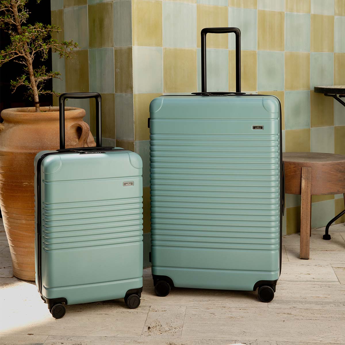 carry-on and large check in next to each other