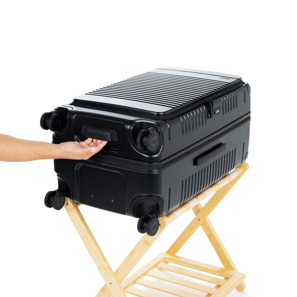 black trunk view of bottom handle