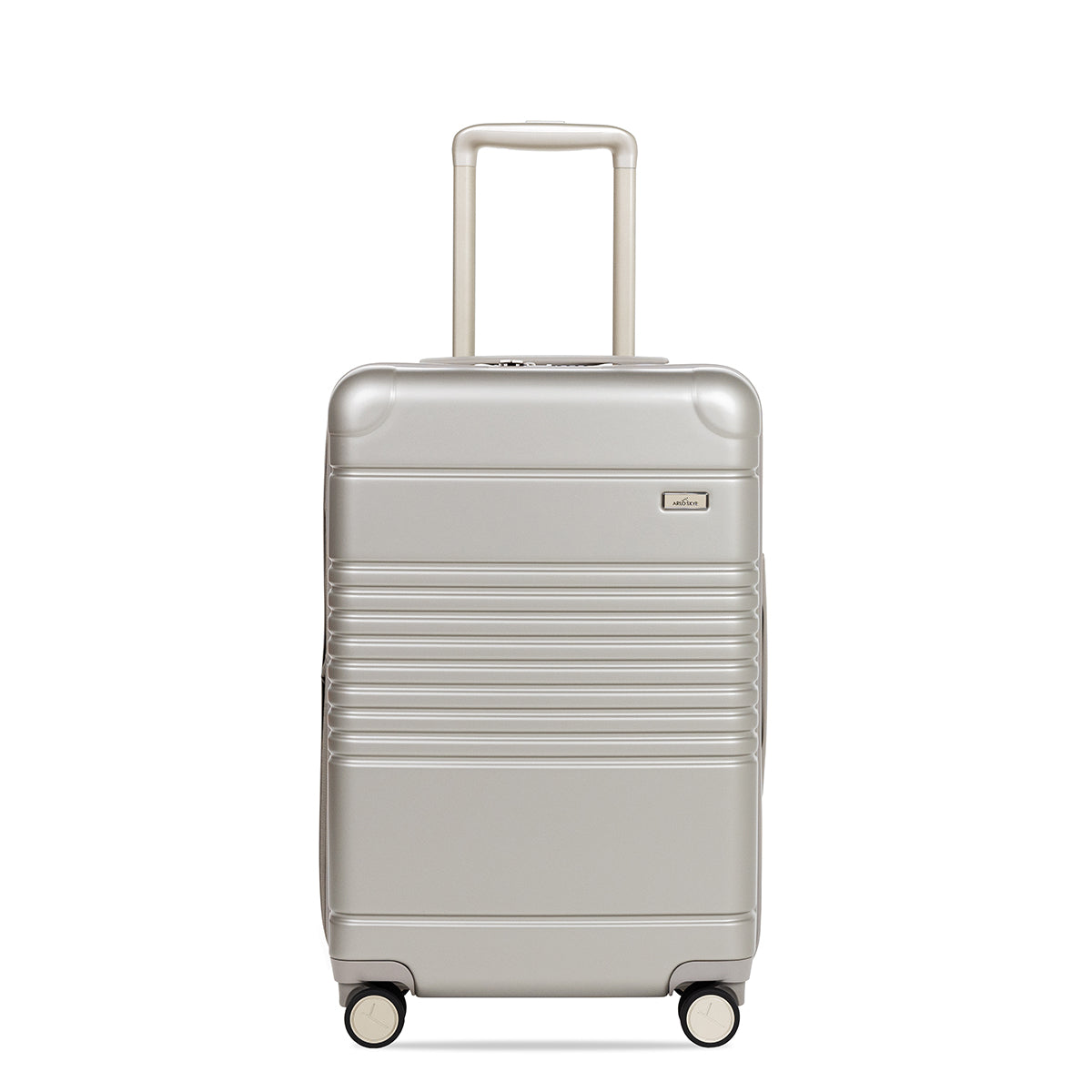 zipper carry-on max expandable - champagne - front view.