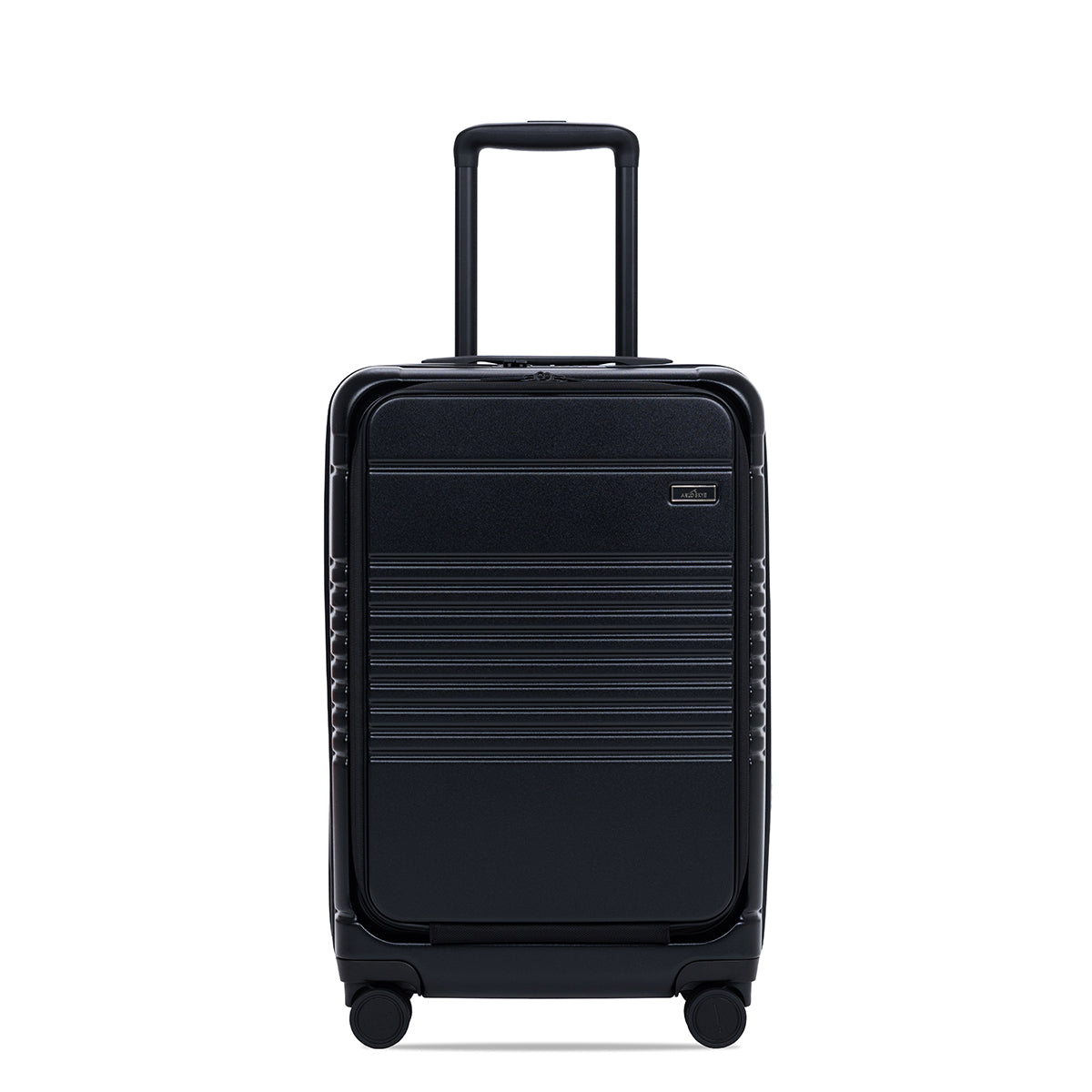 black carry-on max with front pocket front view