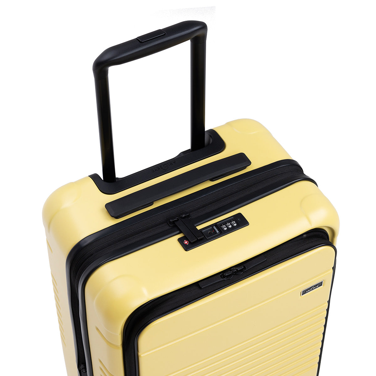 lemon carry-on max with front pocket lock view