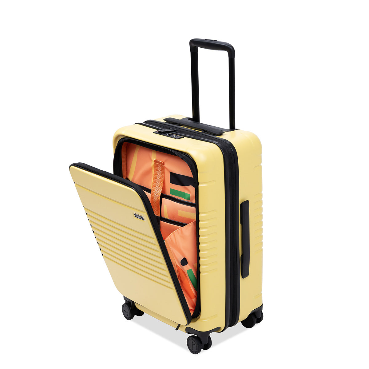 lemon carry-on max with front pocket - view with open front pocket