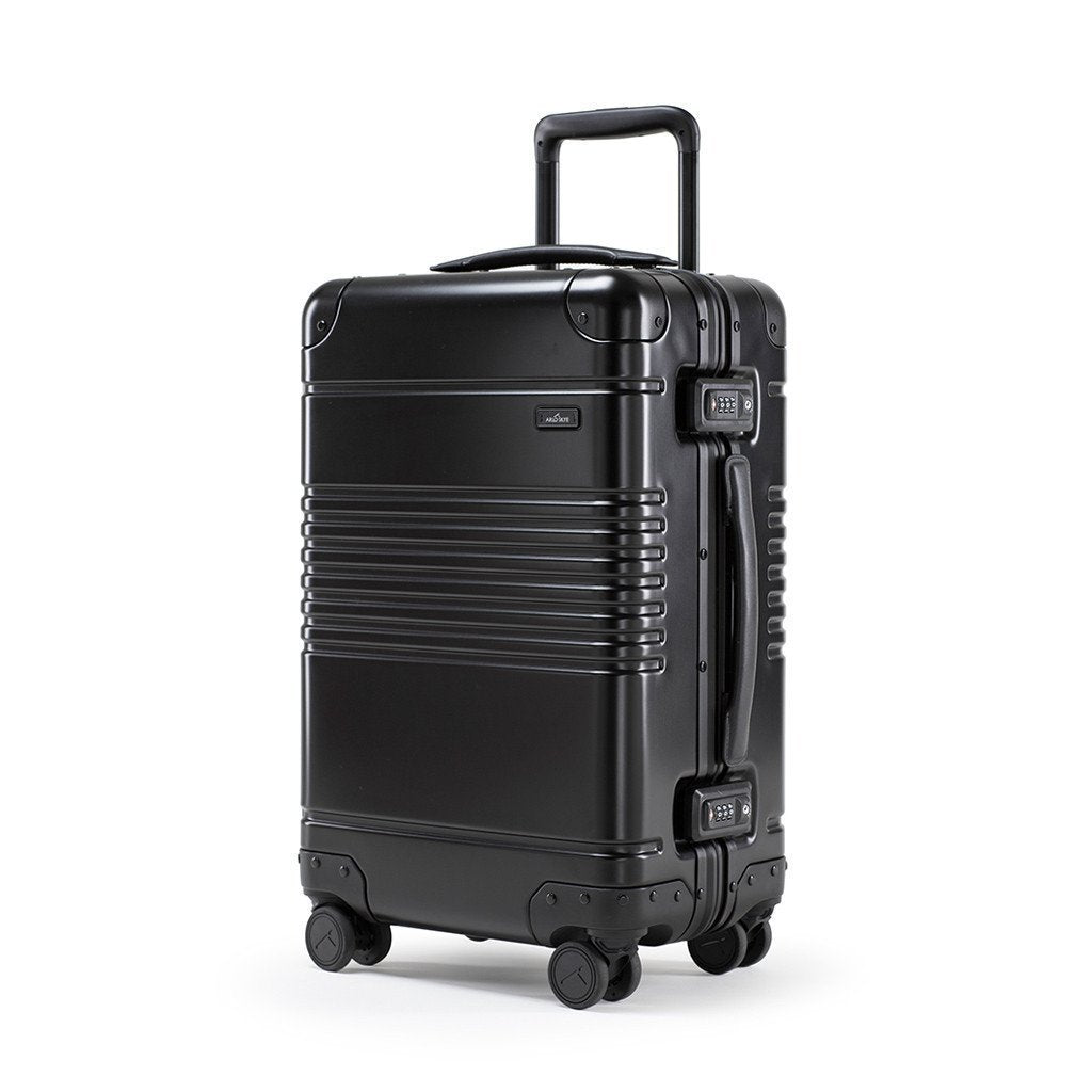 Black aluminum luggage sale