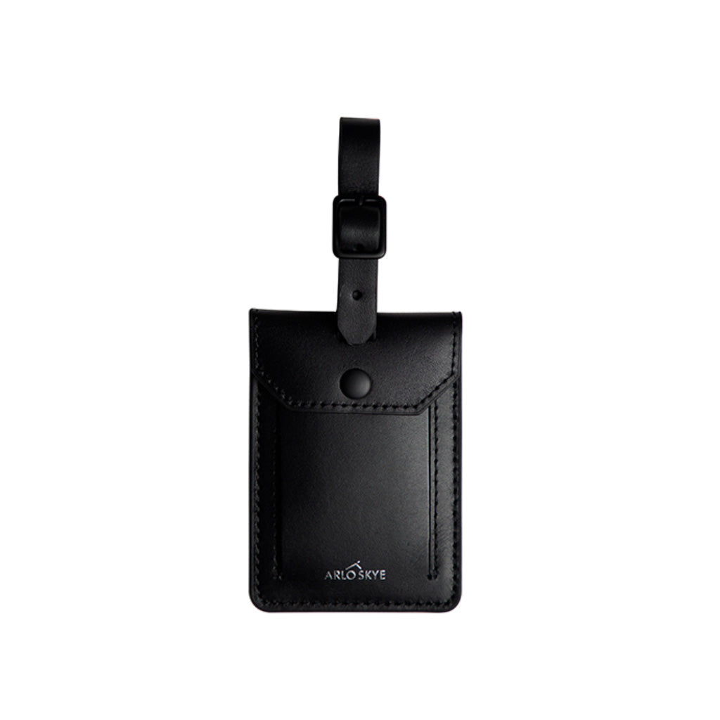 Black leather tag