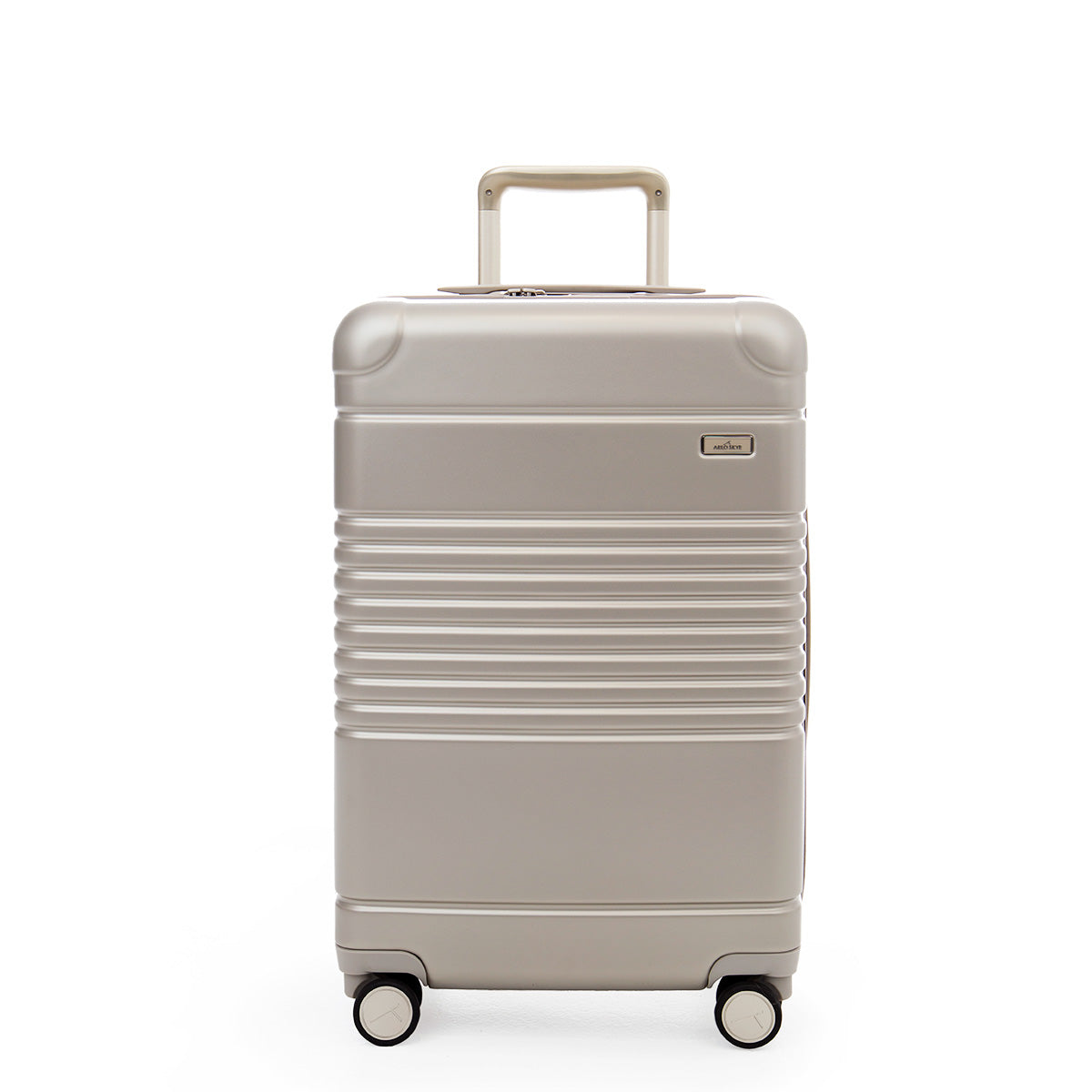 zipper carry-on max in champagne color - front view