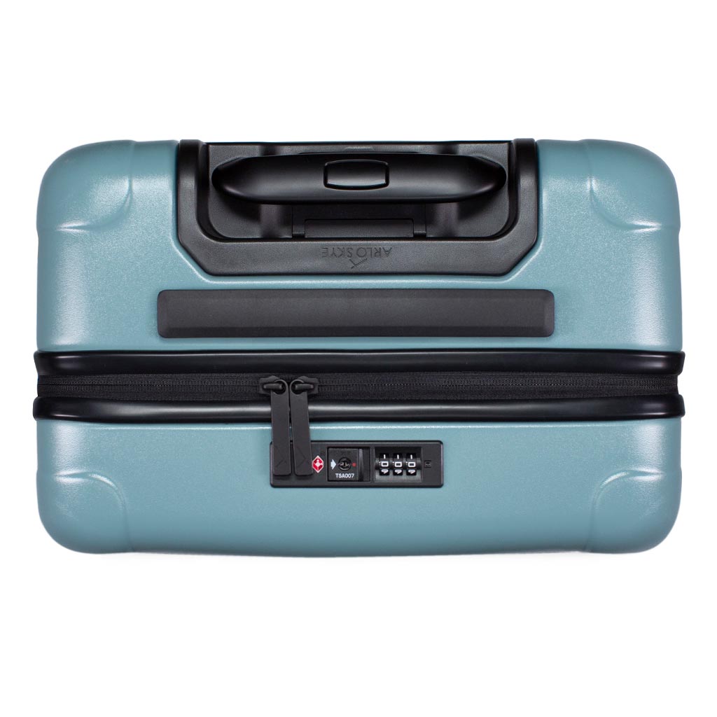 Top view of the zipper carry-on max in sea sage