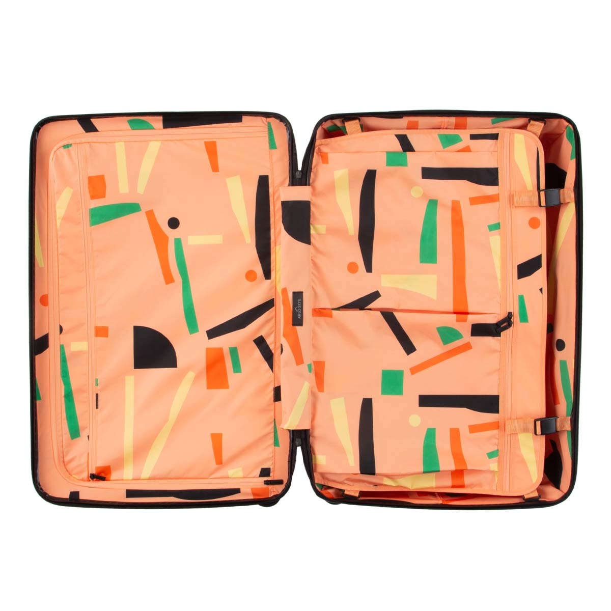 zipper check-in large in dusen dusen lemon - interior view