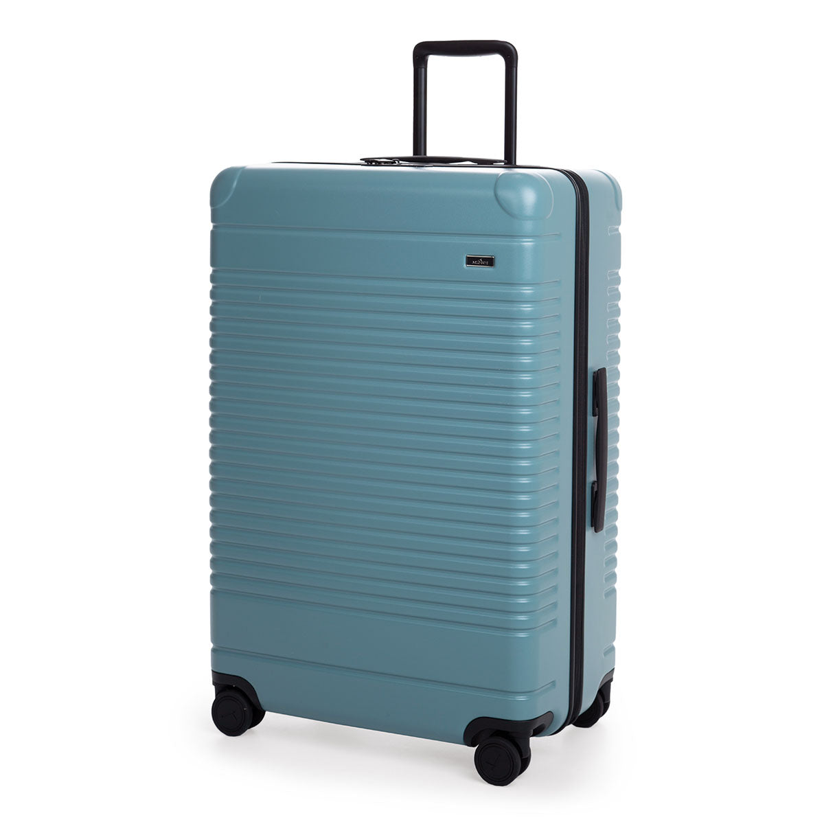 zipper check-in large size in sage 3/4 front angle view.