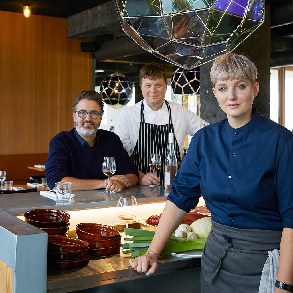 Founders at their restaurant SOE Kitchen 101 in Berlin.