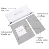 Arlo Skye leather luggage tag, champagne