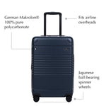 Front view of the expandable carry-on max in navy