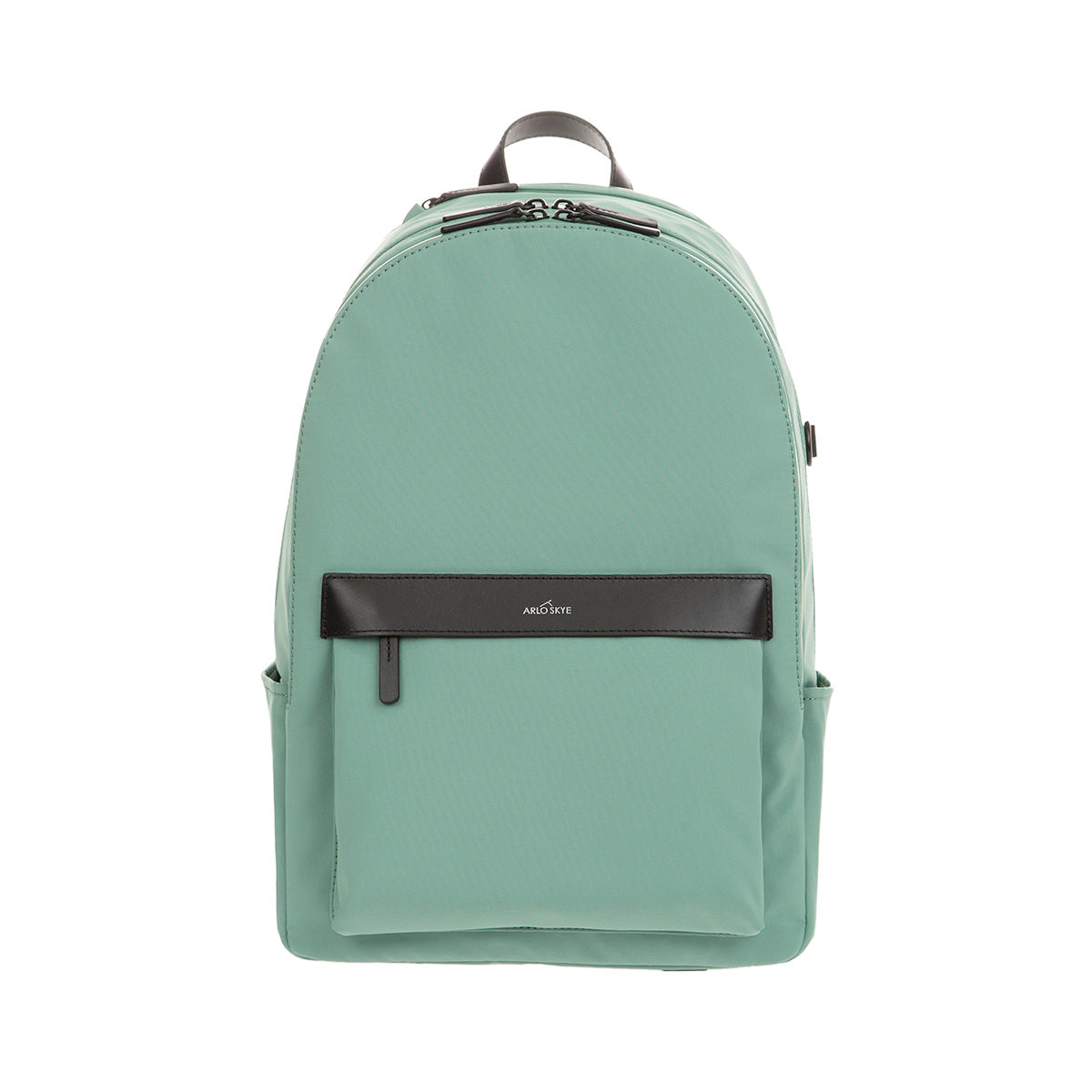 Front view of the backpack in mint