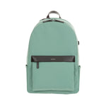 Front view of the backpack in mint
