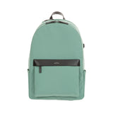 Front view of the backpack in mint