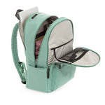 Interior view of the backpack in mint