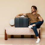 Navy expandable carry-on max, lifestyle shot