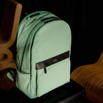 Mint backpack, lifestyle shot