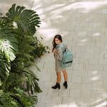 Mint backpack, lifestyle shot