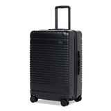 Left facing view of the expandable check-in medium in black