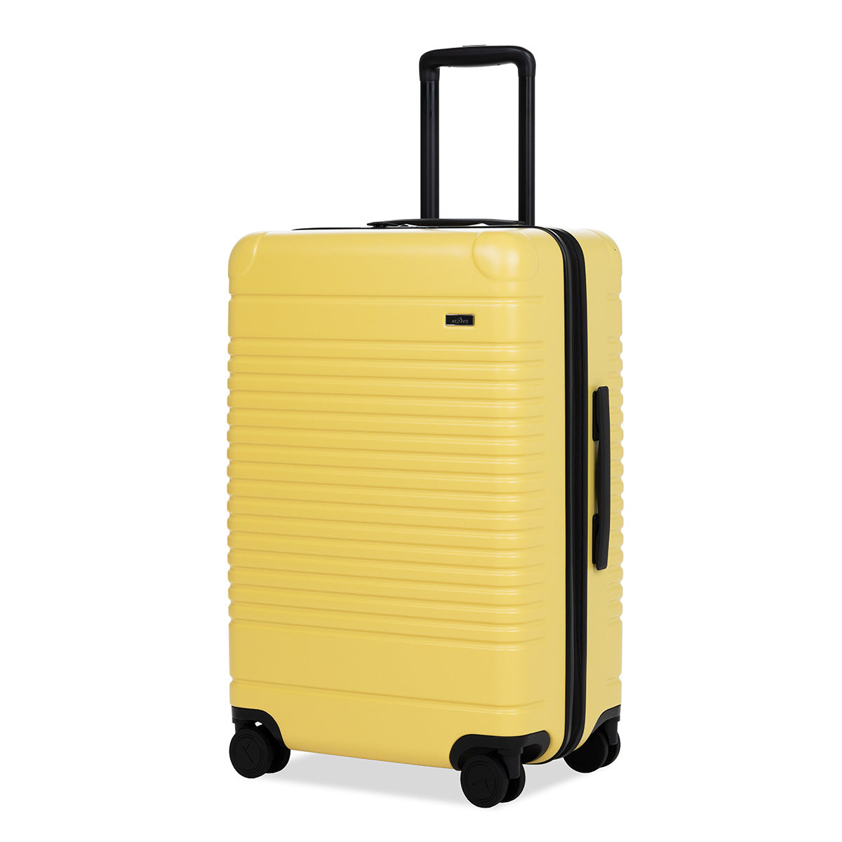 Left facing view of the expandable check-in medium in lemon