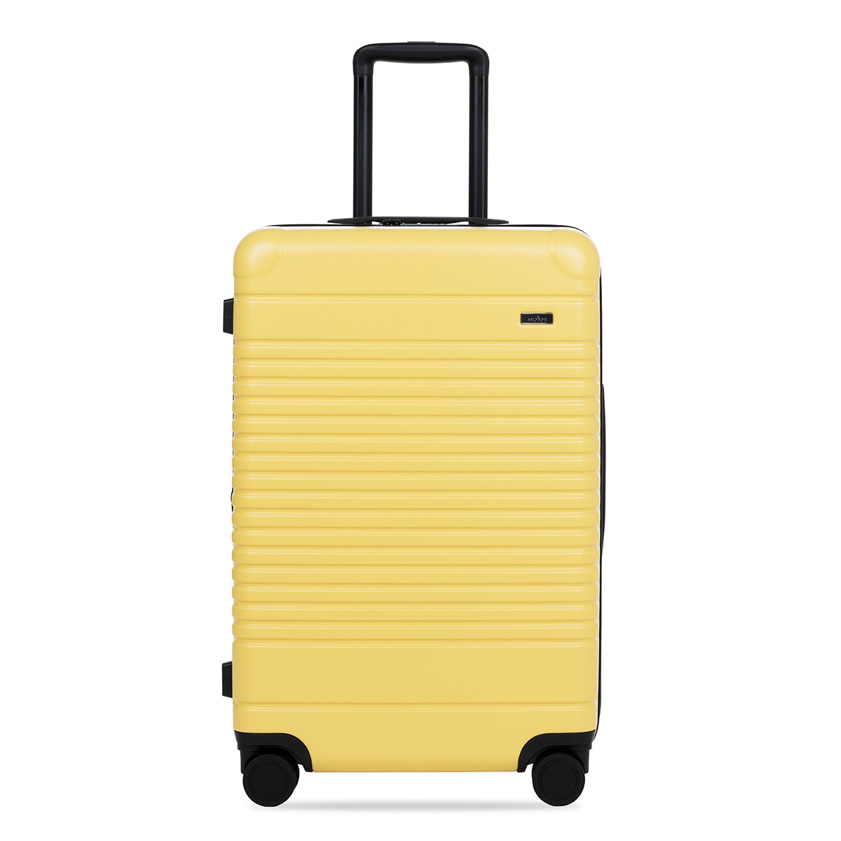 Front view of the expandable check-in medium in lemon