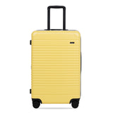 Front view of the expandable check-in medium in lemon