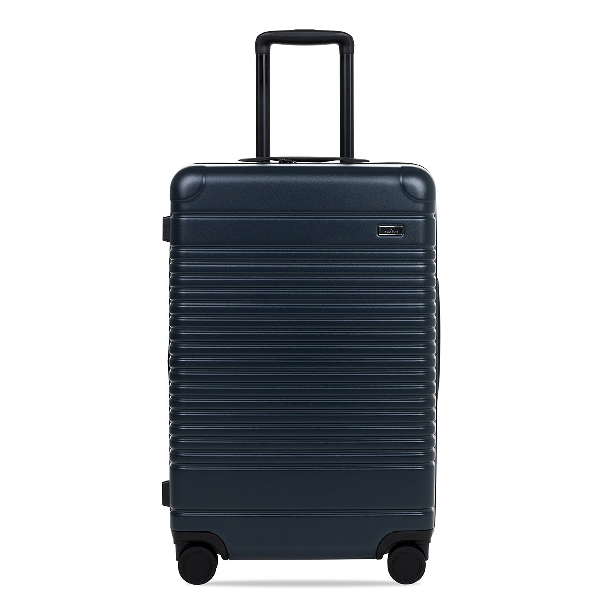 Front view of the expandable check-in medium in navy