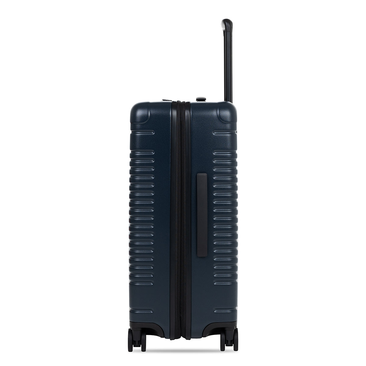 Side view of the expandable check-in medium in navy