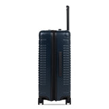 Side view of the expandable check-in medium in navy