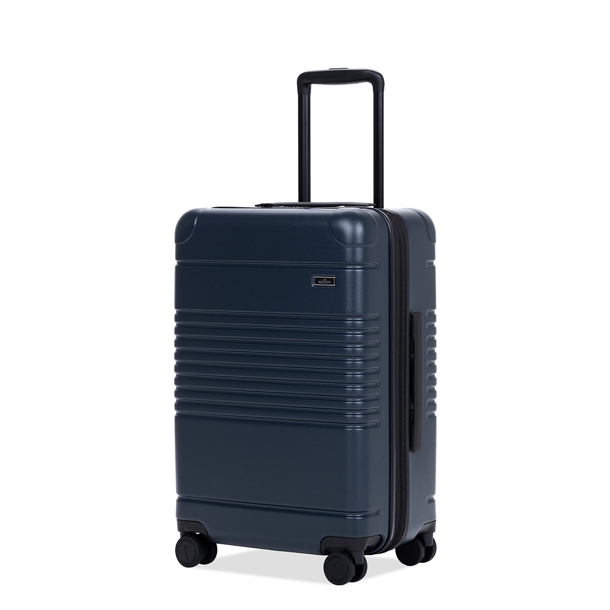 Left facing view of the expandable carry-on max in navy