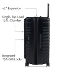 black trunk side expanded profile view