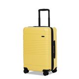 Left facing view of the expandable carry-on max in lemon