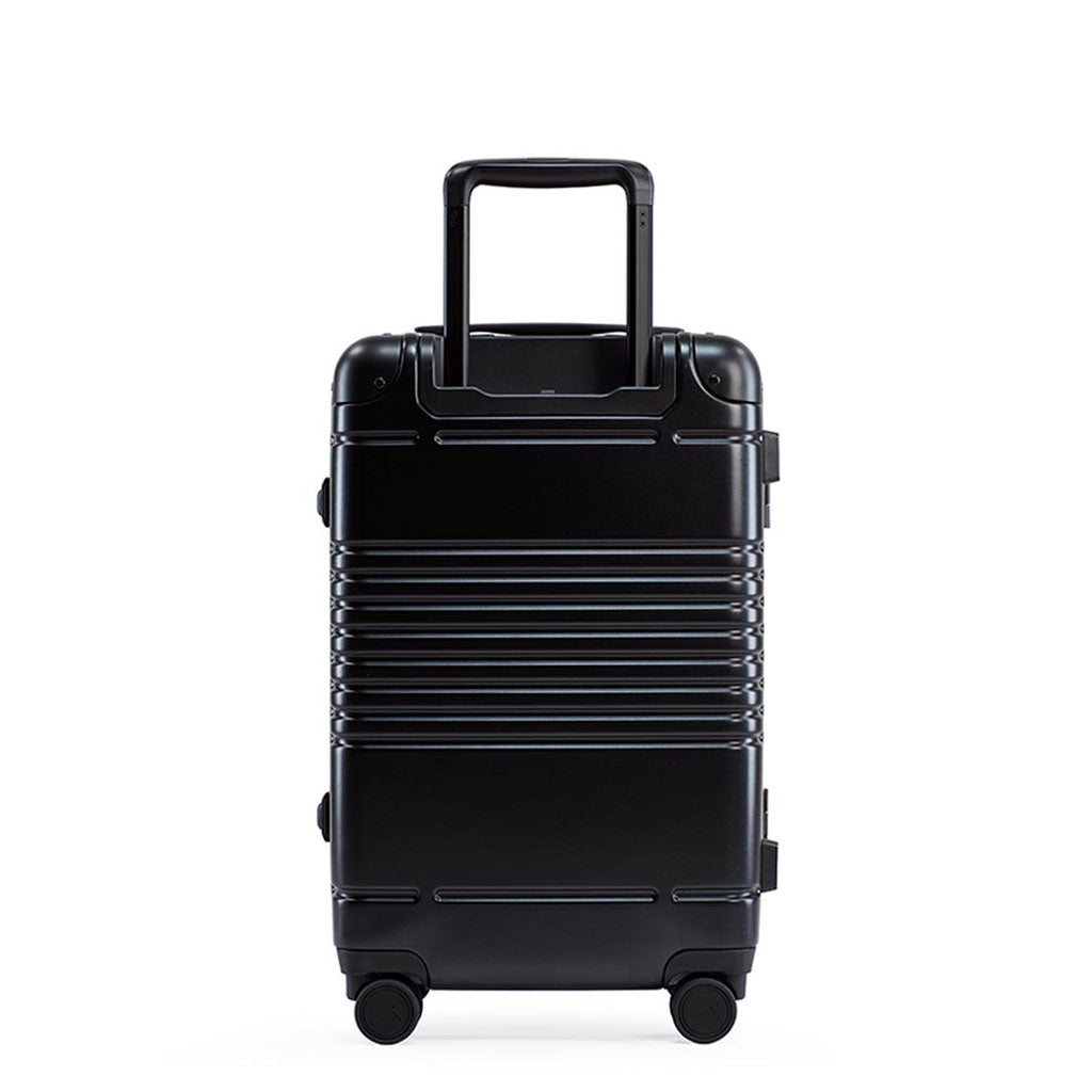 Back view of the frame carry-on in black