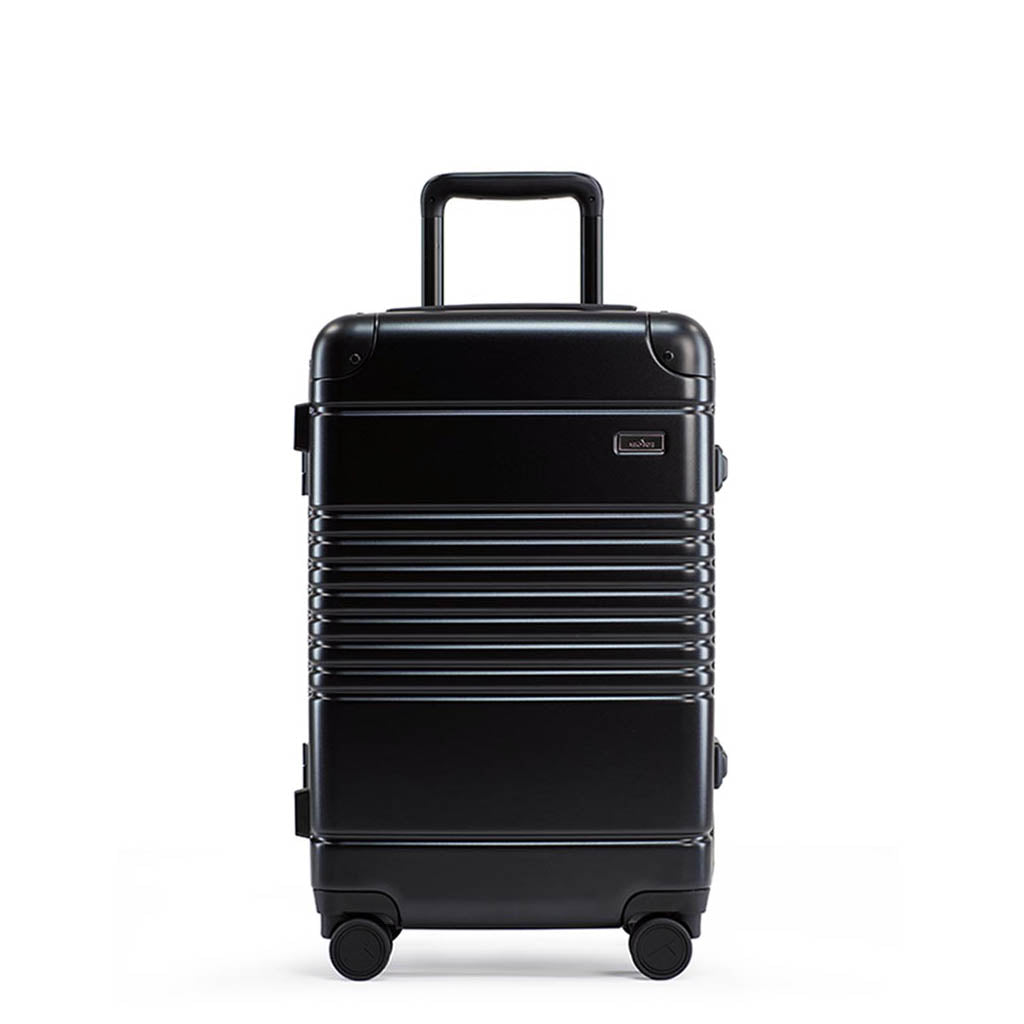 Front view of the frame carry-on in black