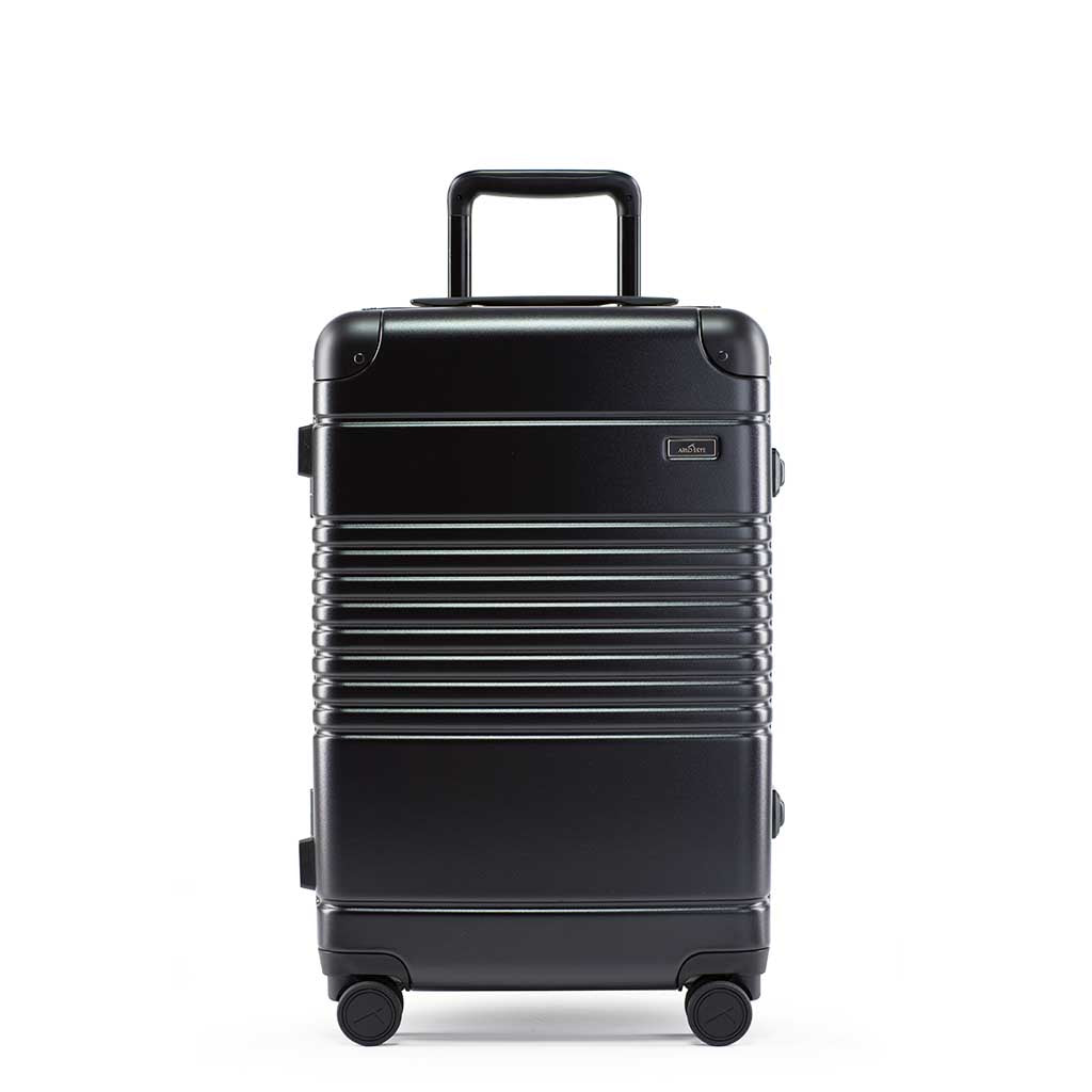 Front view of the frame carry-on max in black