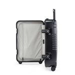 Side view of the frame carry-on max in black showing the interior of the right shell