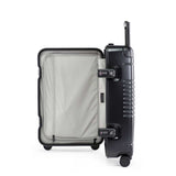 Side view of the frame carry-on max in black showing the interior of the right shell