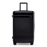 Front view of the Zipper check-in in black 