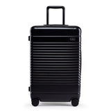 Front view of the Zipper check-in in black 