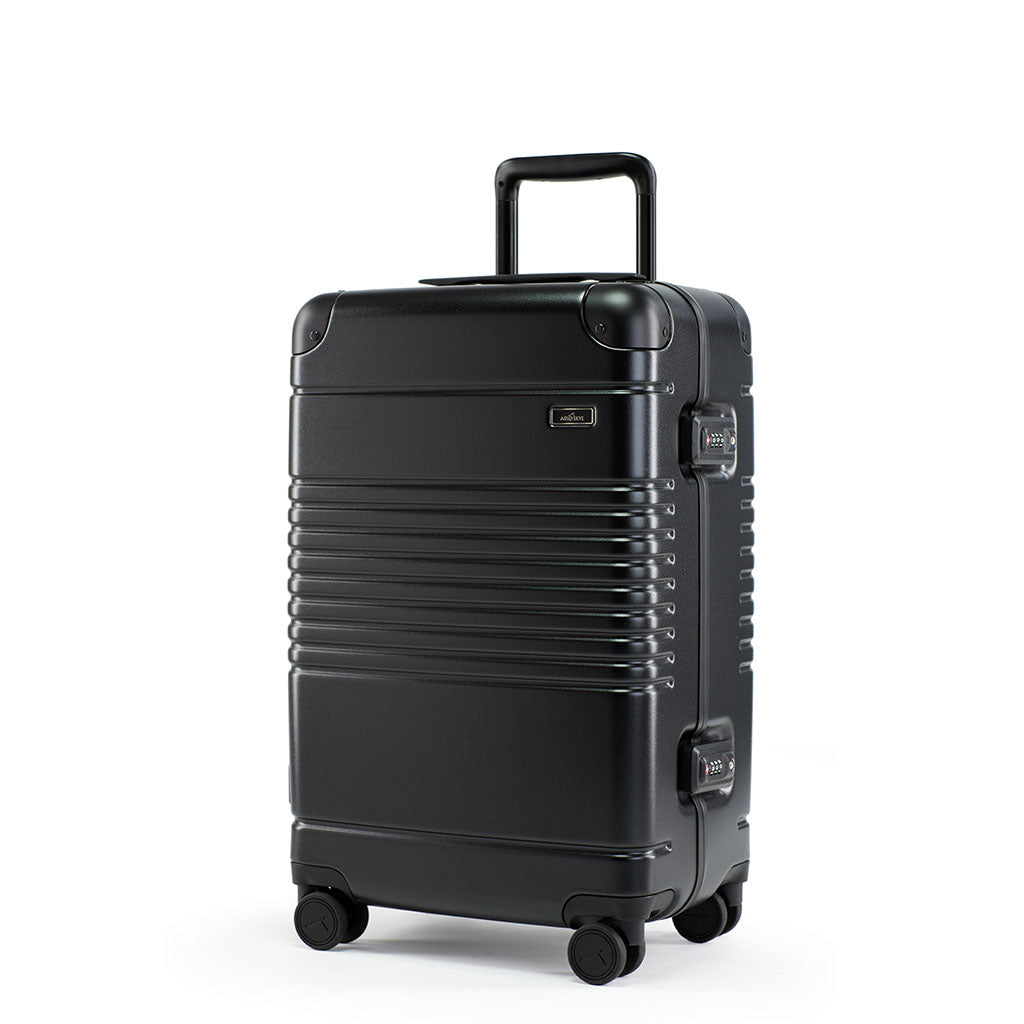 Left facing view of the Frame carry-on max in black