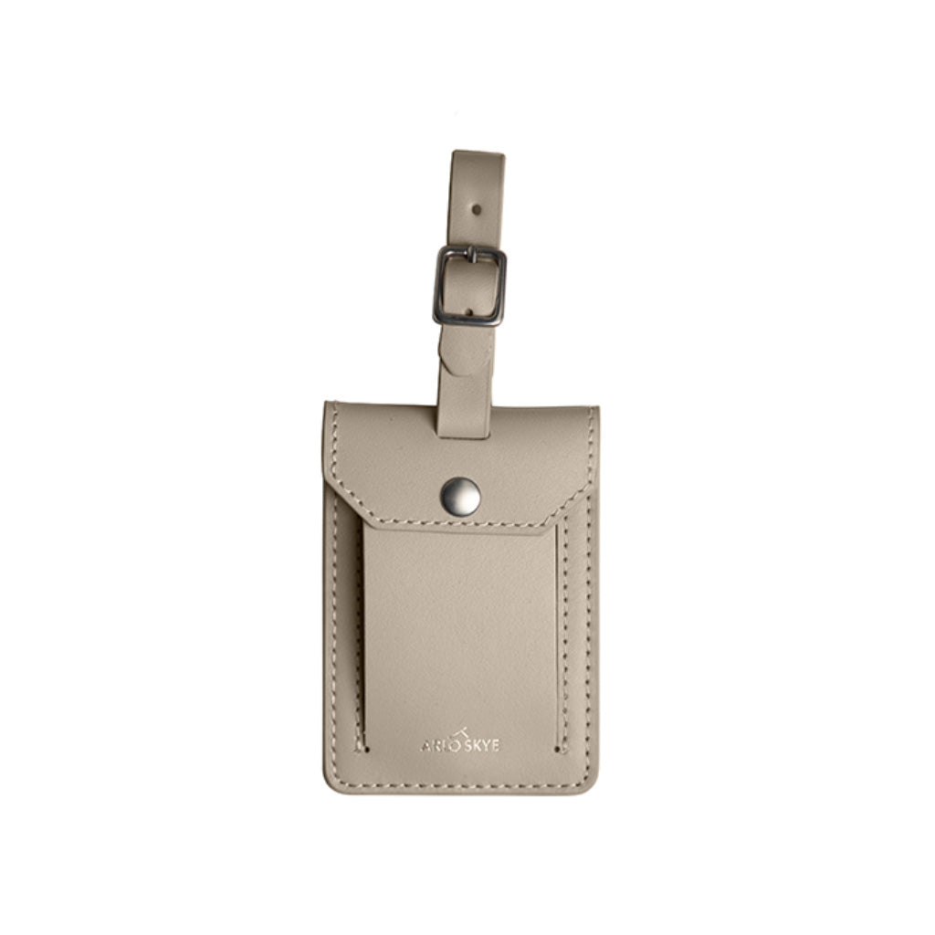 Beige leather tag