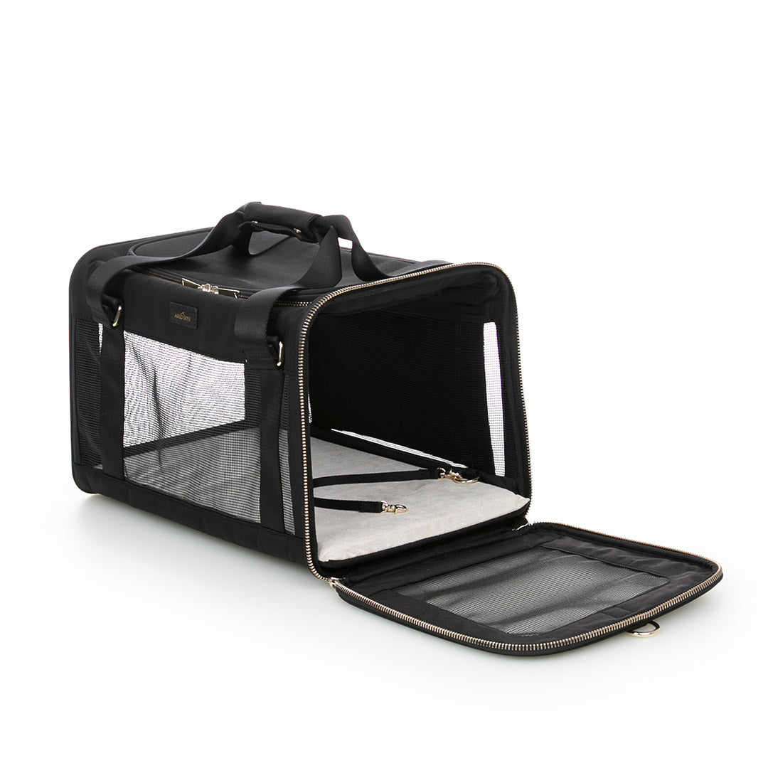 Large Pet carrier with side unzipped