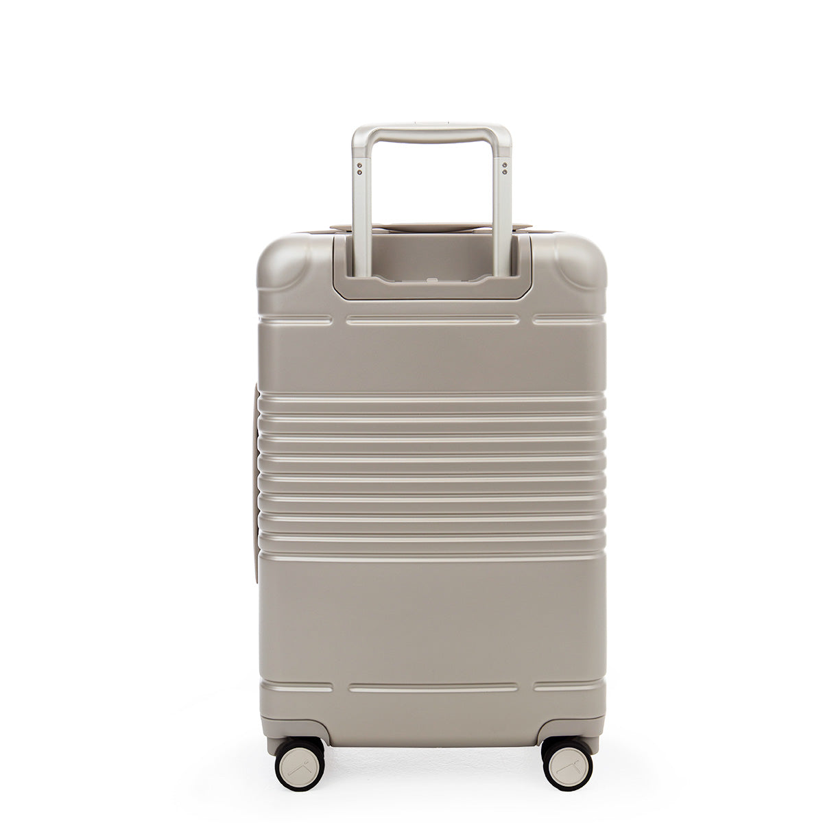 zipper carry-on max in champagne color - back view