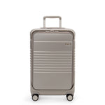 zipper carry-on max with front pocket in champagne color - front view