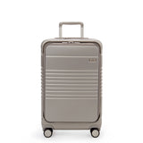 zipper carry-on max with front pocket in champagne color - front view